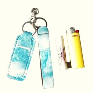 5 for $25 Wrist Lanyard Strap Lip Balm Holder Keychain Lipstick Lighter Tie Dye